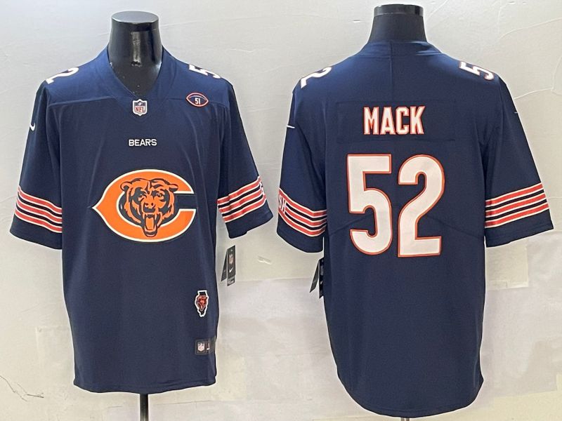 Men Chicago Bears #52 Mack Blue 2025 Nike Limited NFL Jersey style 4->chicago bears->NFL Jersey
